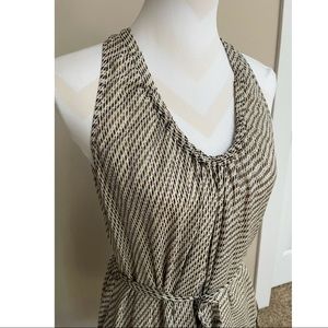 THEORY Nadolin Silk beige patterned dress size small